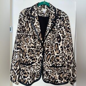 Leopard Print Women's Chico size 3 Jacket
